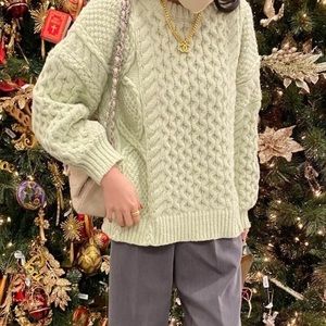 Chunky cable knit sweater